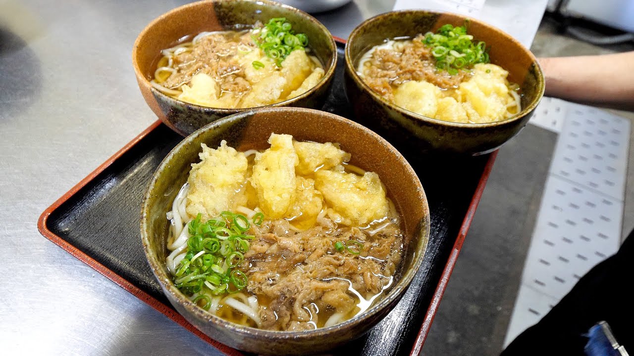 働く男達を支えるガッツリ天ぷら肉うどん食堂に密着丨Japanese Good Old Diner