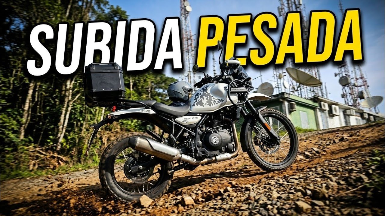 Subida de moto até o Morro das Antenas (Jaraguá do Sul) | Himalayan 450 |  Estrada Afora #01