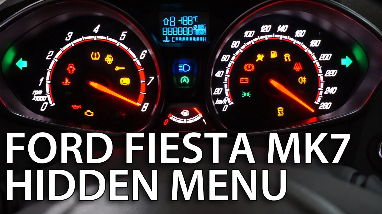 How to enter Ford Fiesta MK7 hidden menu (diagnostic service mode, DTC, needle sweep)