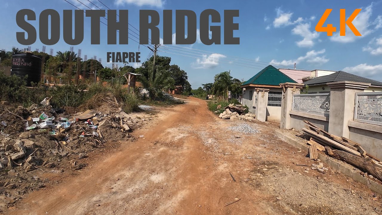 Fiapre Walk Tour E04 from South Ridge in Sunyani West Ghana 4K