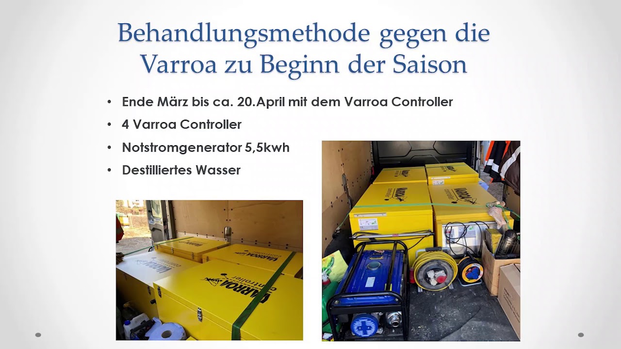 Kurt Tratsch, Hyperthermie und Wabentasche gegen die Varroa Milbe, präsentiert an der Tagung