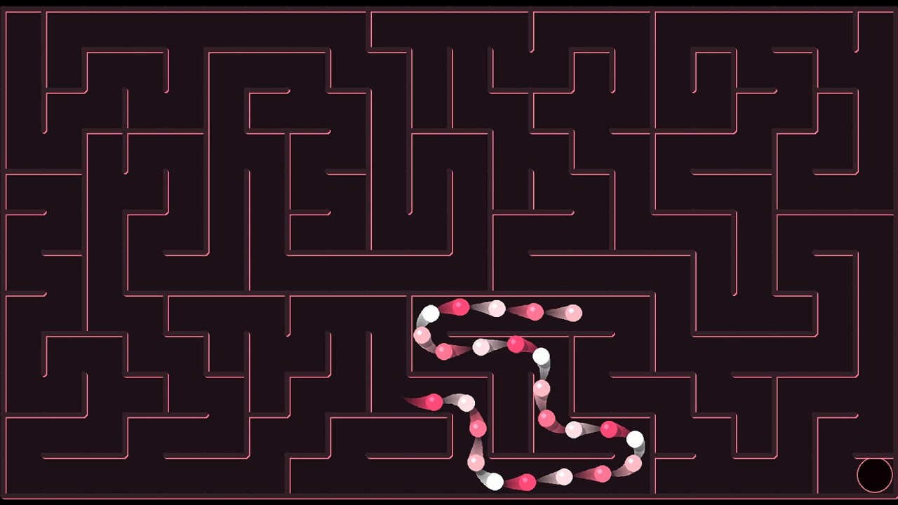 Relaxing Snake Motion Through a Maze  | New Theme Visual Simulation
