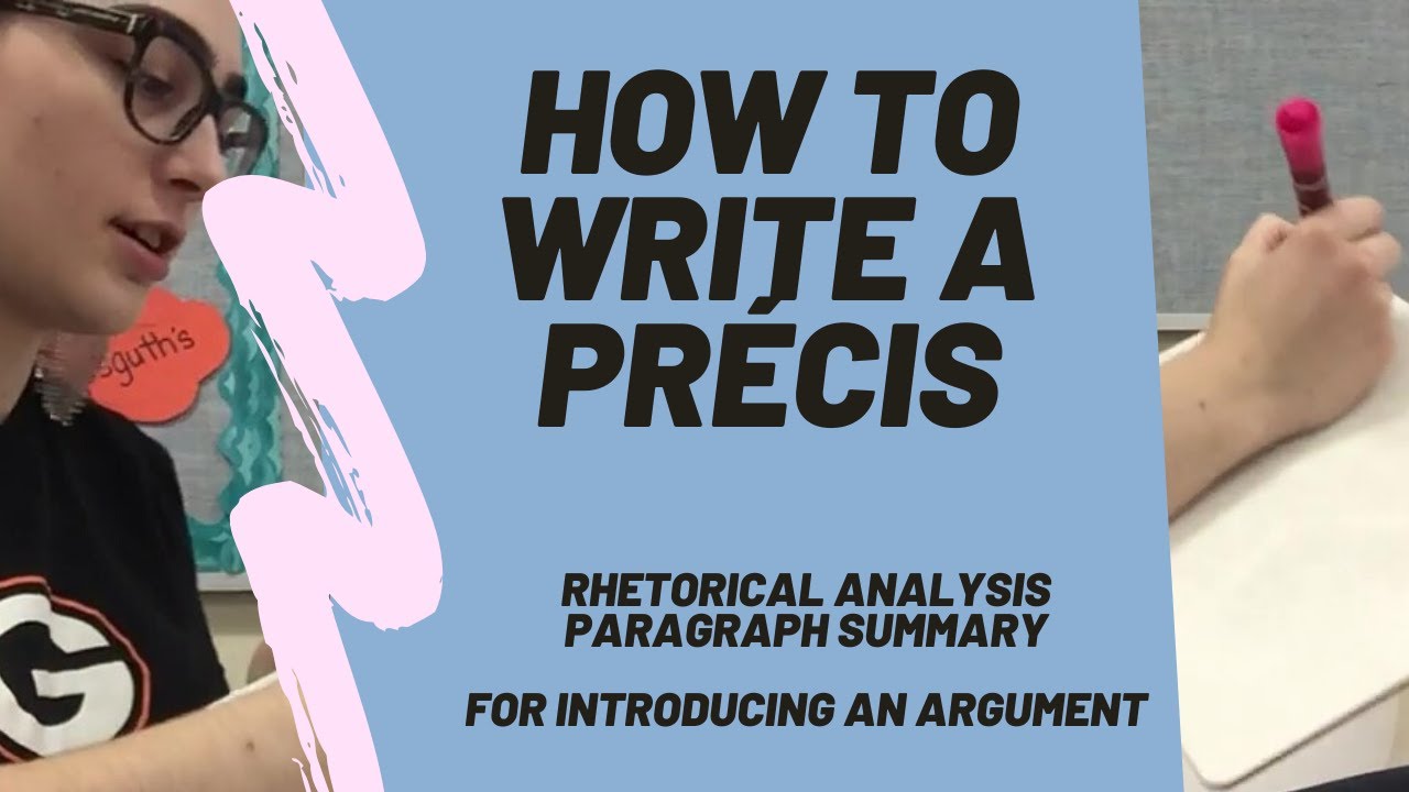 How to Write a Precis