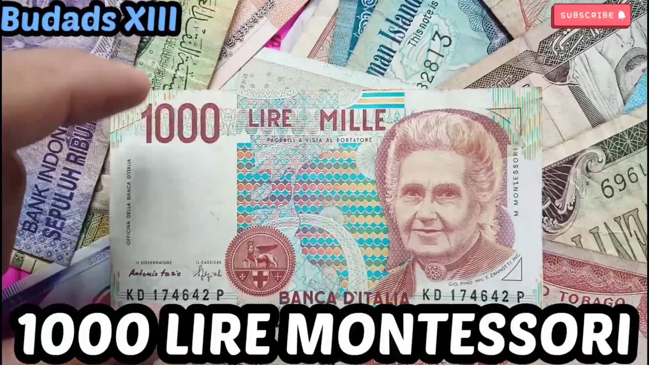 1000 Lire Montessori |  Italy Banknote | Budads Collections | Budads XIII