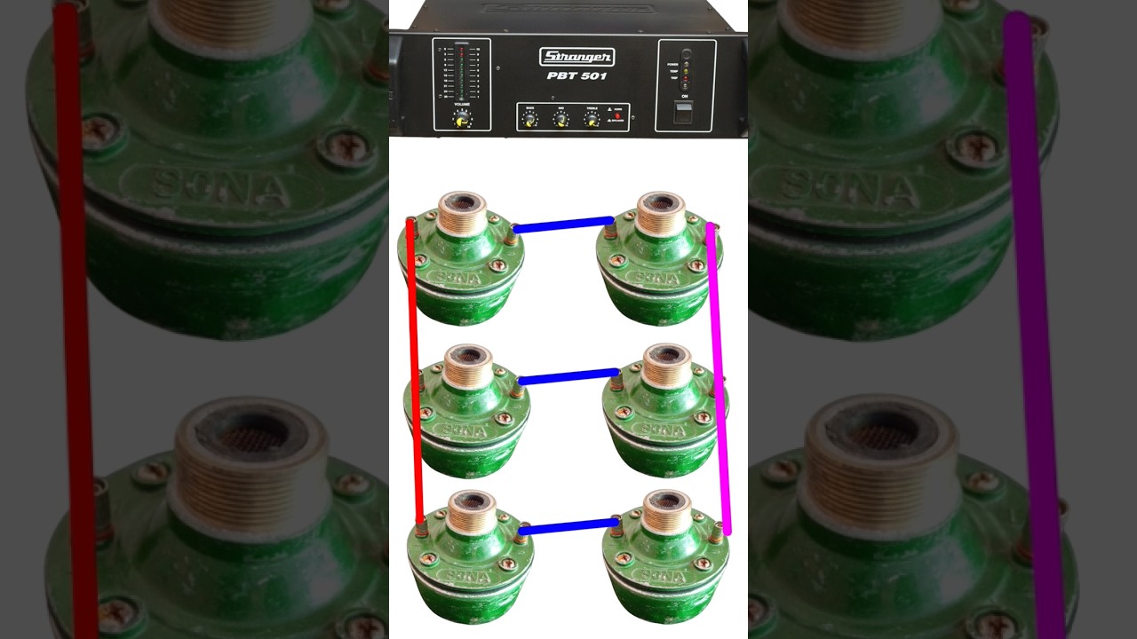 Stranger Pbt 501 Audio Booster Amplifier 6 horn connection 3D animation