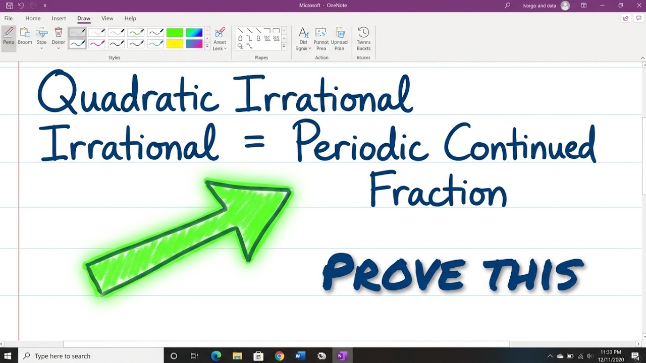 A quadratic irrational can be represented by a periodic infinite simple continued fraction