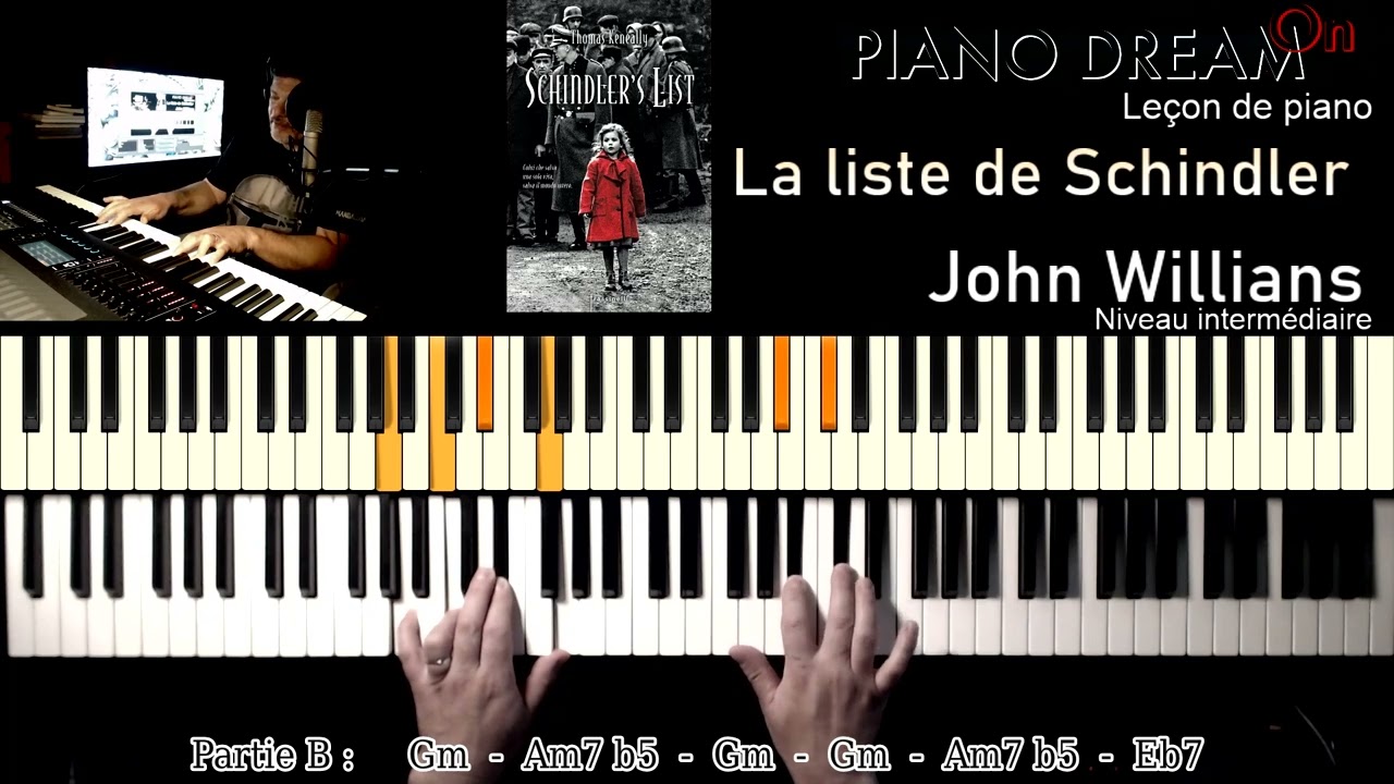 Leçon de piano -- La liste de Schindler - John Willians