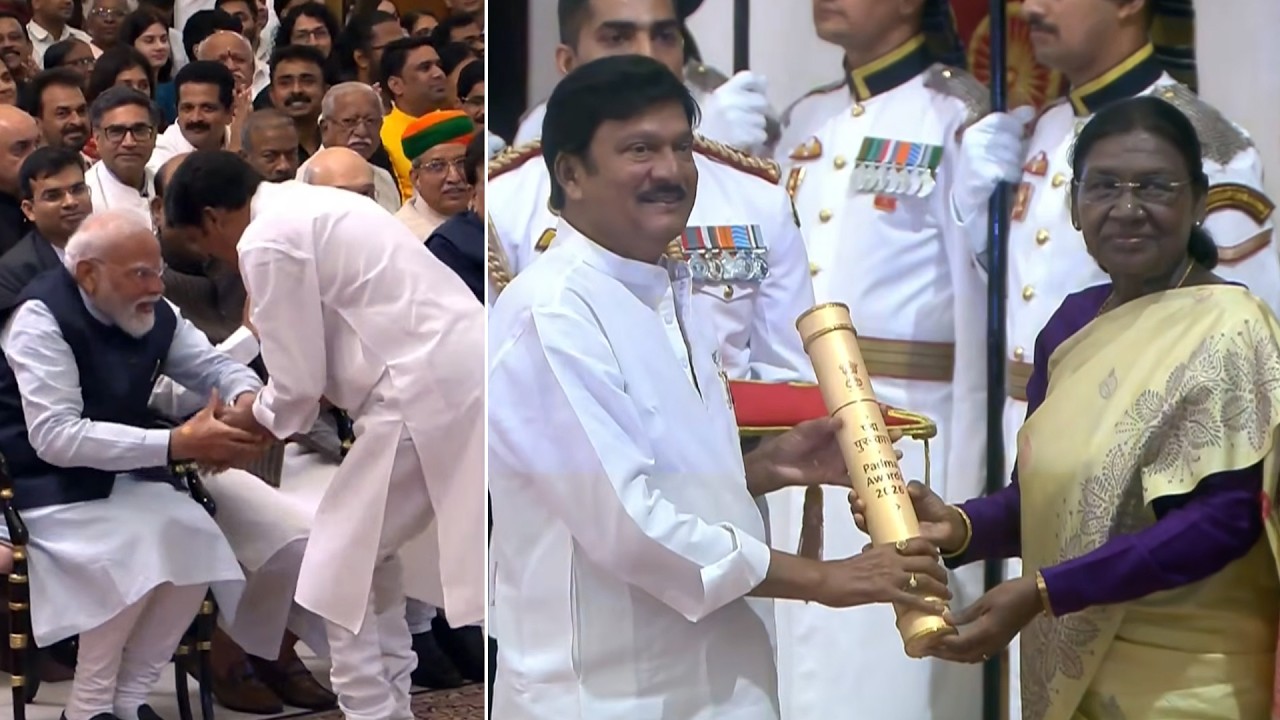 Actor Rajendra Prasad Received Padma Shri Award By President Murmu | Padma Awards 2026