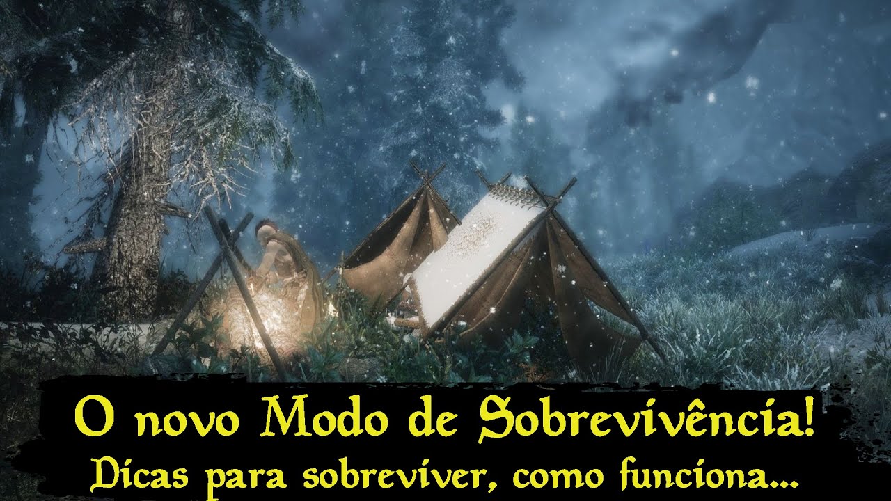 Skyrim Anniversary - Como funciona o modo de sobrevivência! Dicas para a fome, cansaço e frio