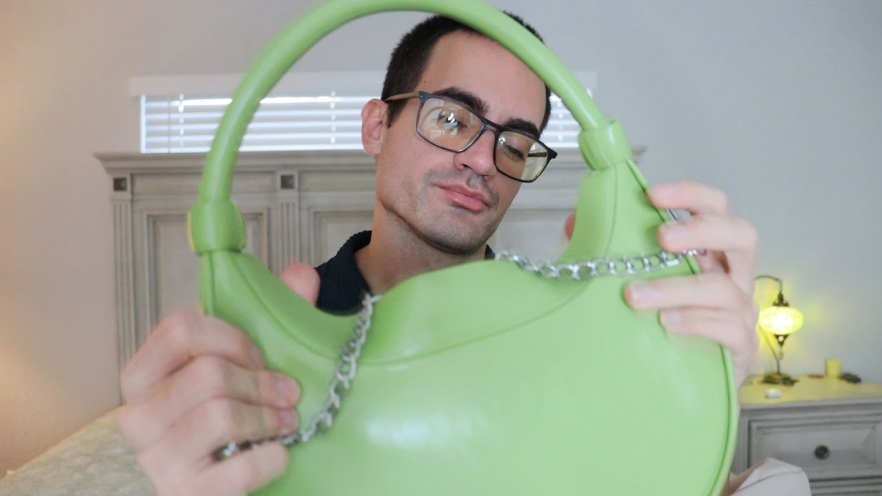 Showing You My Mom's Purses | Leather Squishing & Handbag Tapping (ASMR)