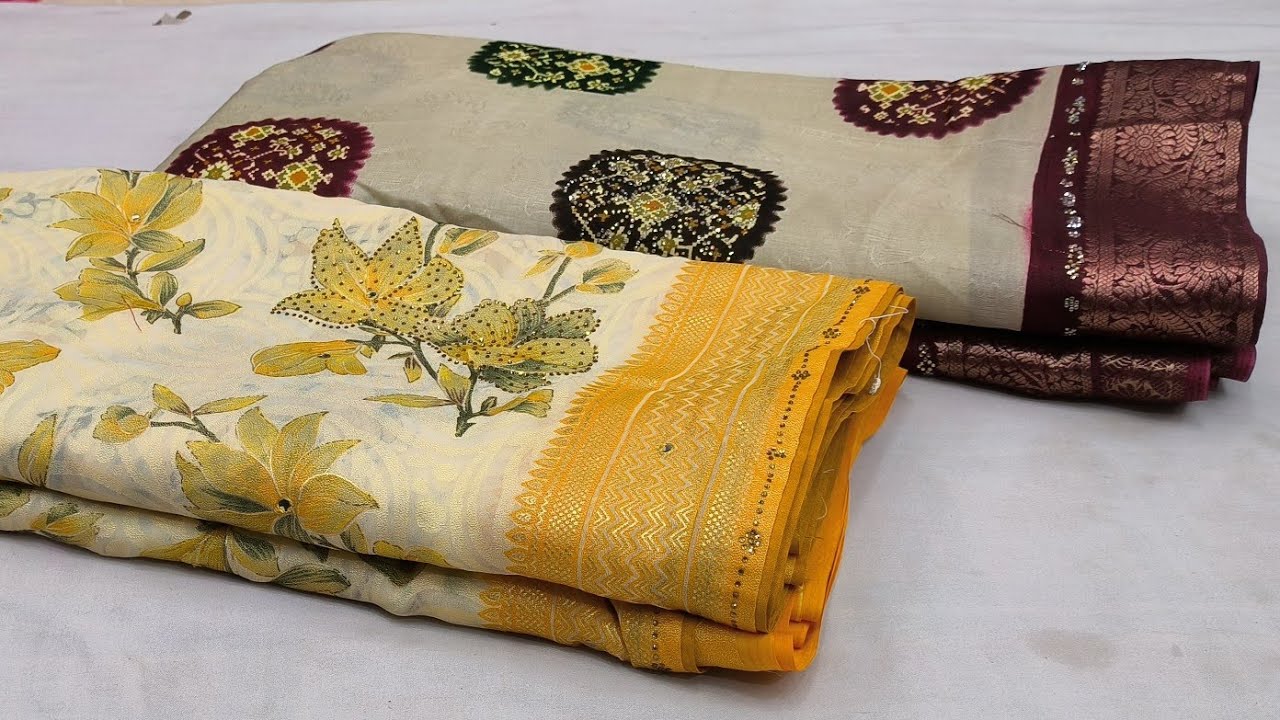 New Party Wear Sarees|Jaipuri Sarees|Braso Sarees|Silk Chiffon Sarees#newfancysaree #saree 