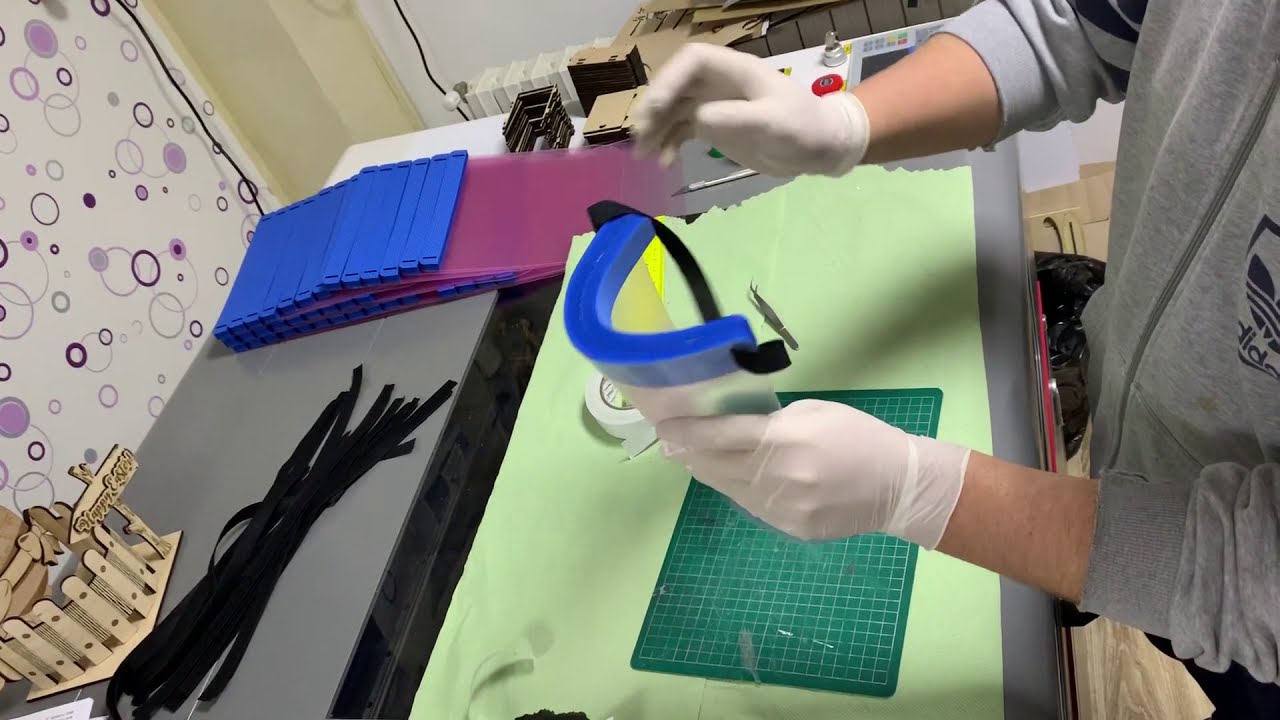 Laser cut Face Shield / How to make Face Shield using 0.5 Acrylic and EVA FOAM / Free Files in desc