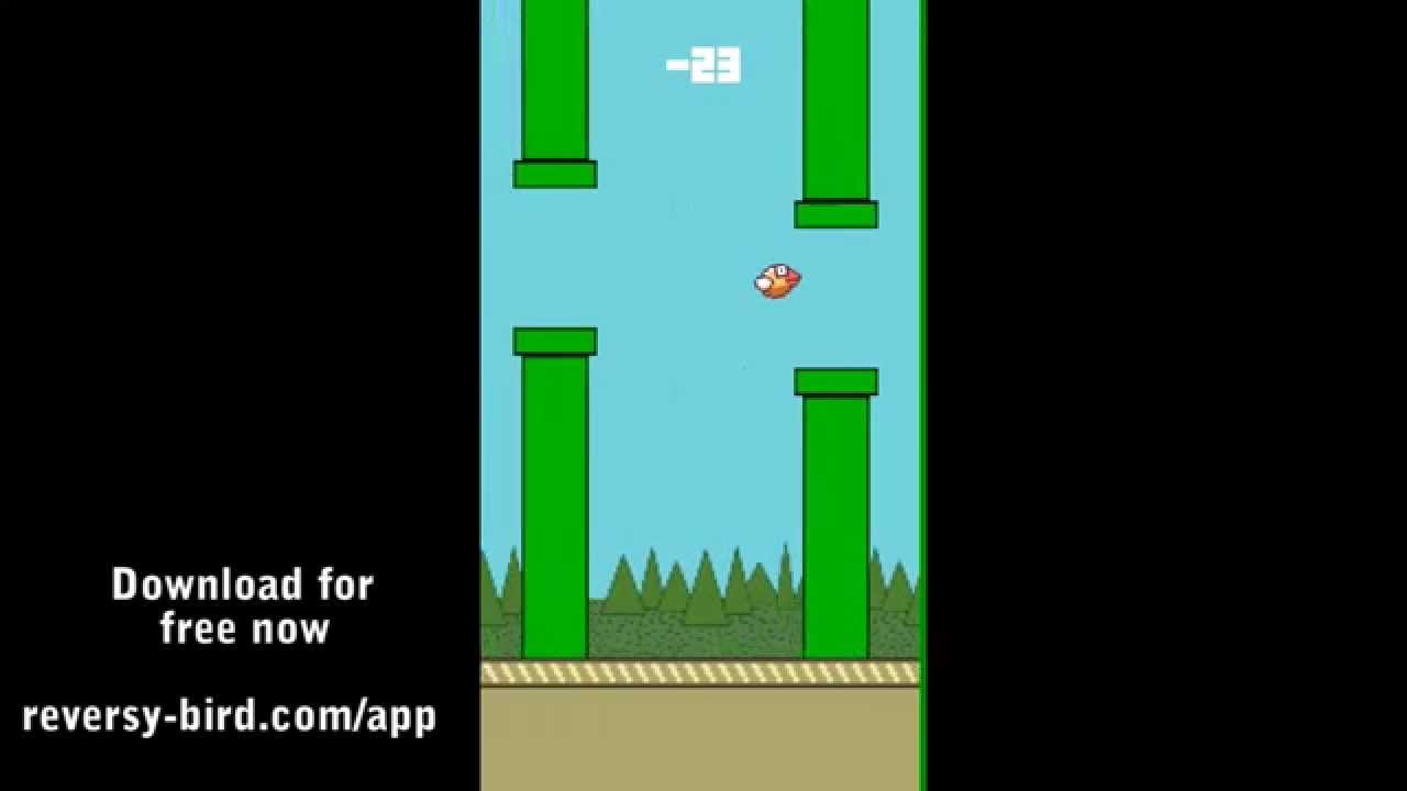 Reversy Bird is like Flappy Bird but in reverse mode. Can you beat my Highscore?