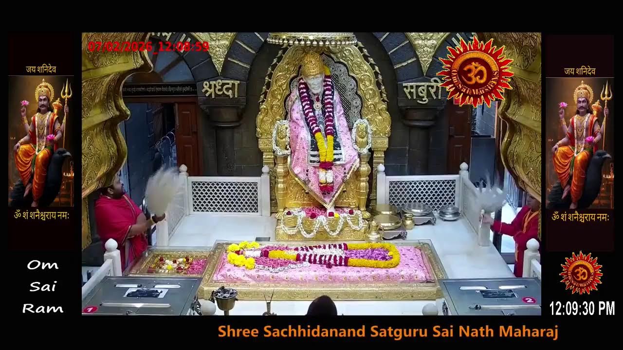 Sai Baba Darshan Live Today || 07 FEB 2026 || SATURDAY || MORNING