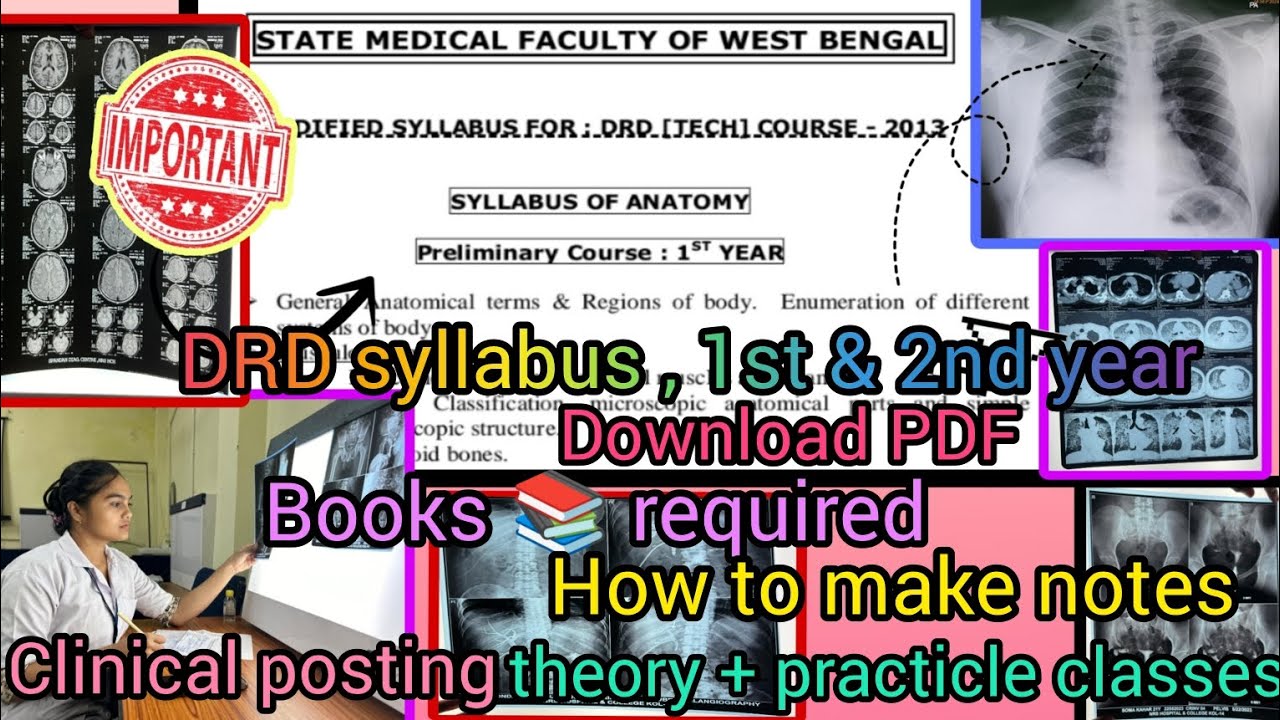 DRD (TECH) Course ll Syllabus of 1st & 2nd Year ll Notes Making #smfwb