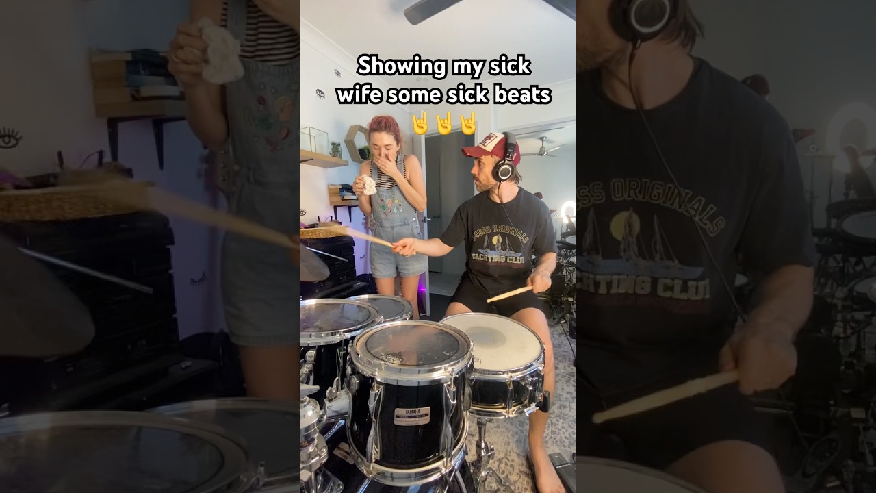 Showing my sick wife some sick beats #drums #drummers