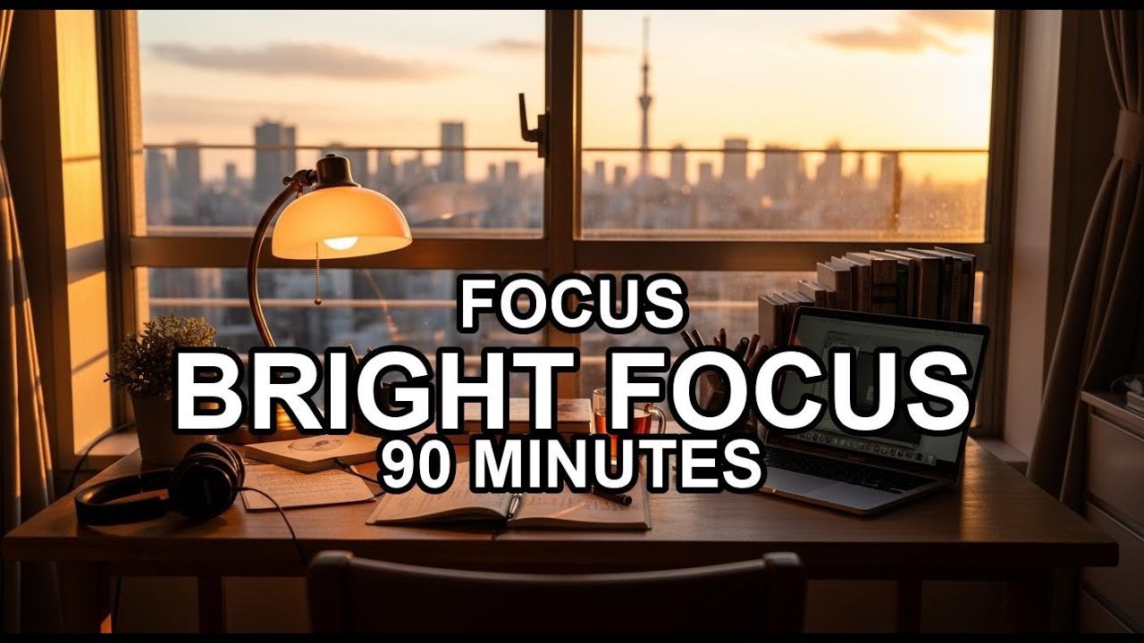 [Beat Procrastination] 90 Min RADIANT FOCUS: Tokyo Sunset Desk w/ Sarah