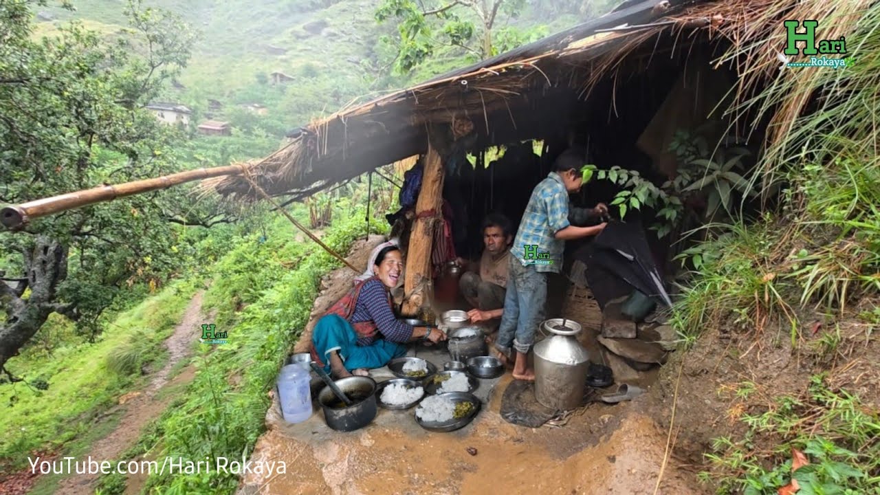 Most Peaceful And Relaxing Nepali Mountain Village Lifestyle | Organic Food Cooking in Countryside |
