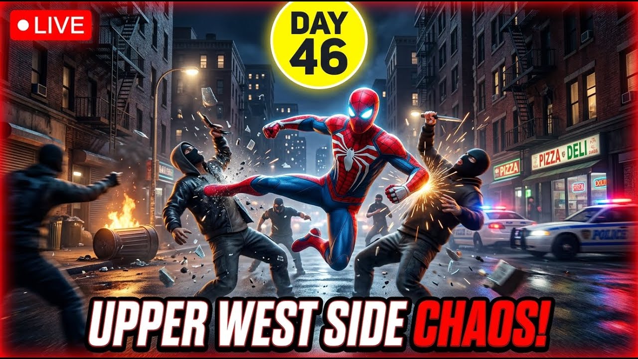 Day 46 – Upper West Side Gets Wild 🔥 100% Completion Grind | Spider-Man 2 PC (Portrait)