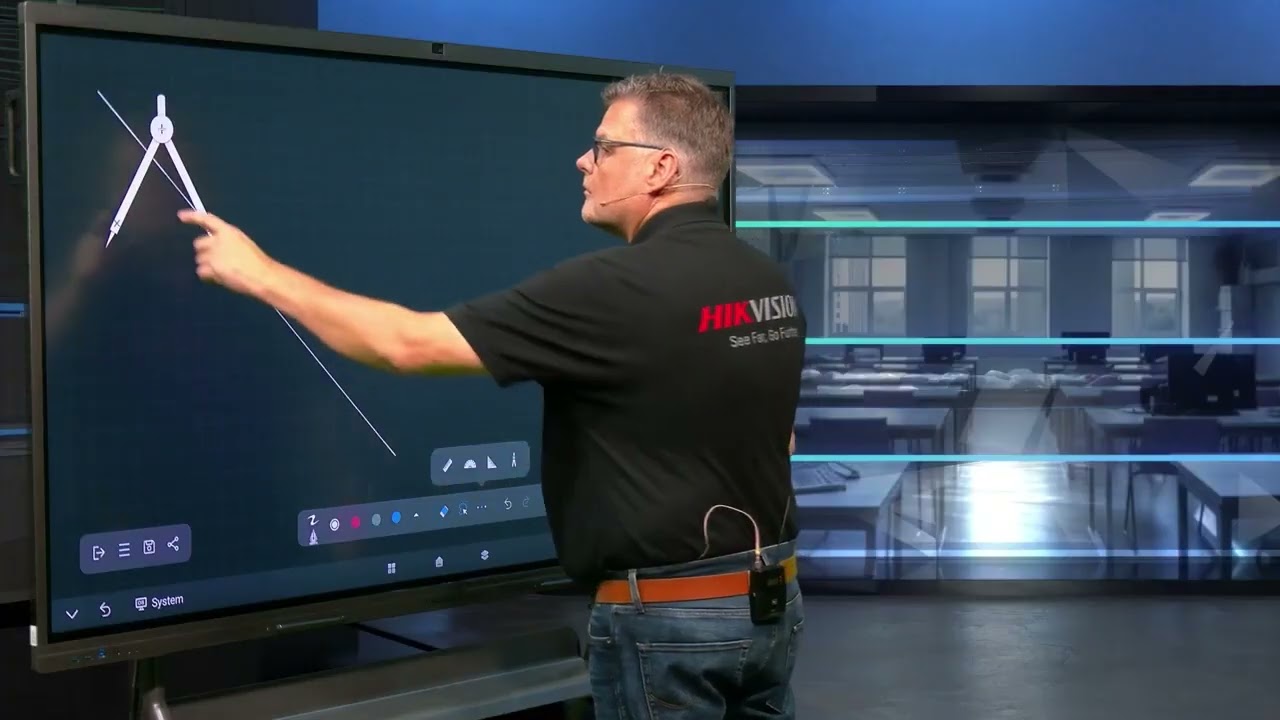 Hikvision D5B Series - Interactive Flat Panels demo | استخدام الشاشة التفاعلية من هايكفيجن