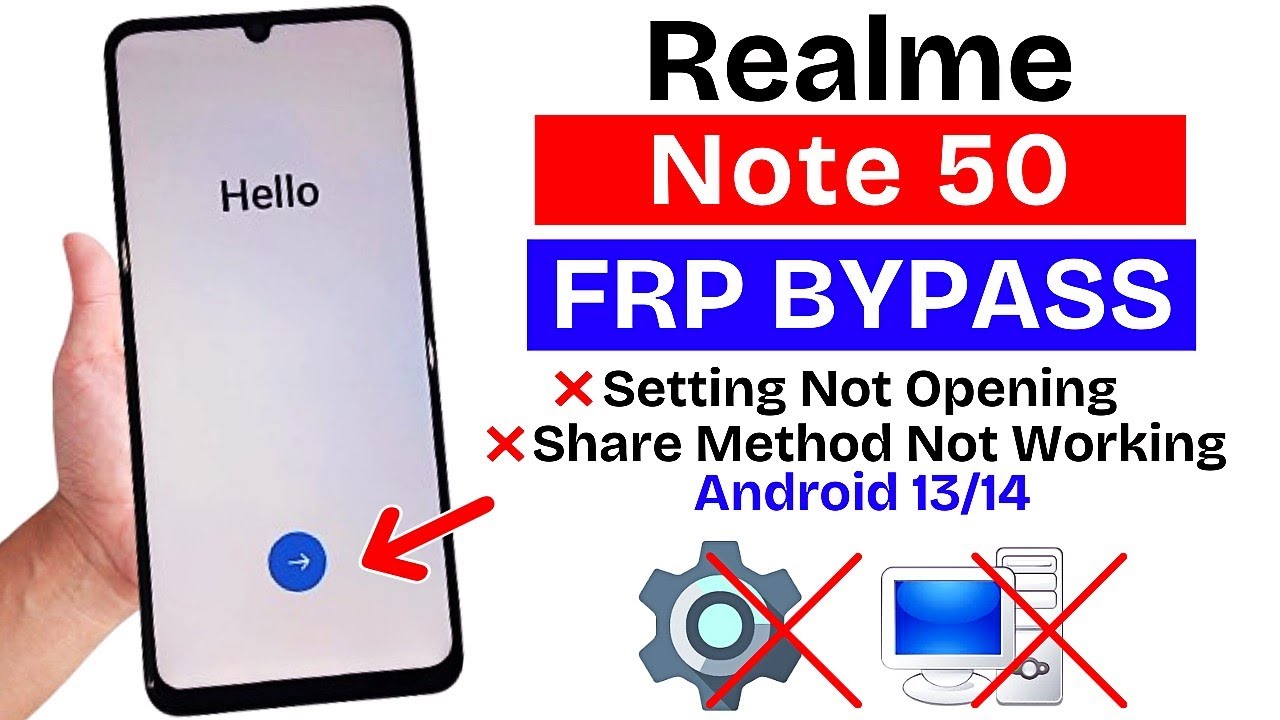 Realme Note 50 Frp Bypass Without Pc 2025 | Realme Note 50 (RMX3834) Gmail Account Bypass Android 14