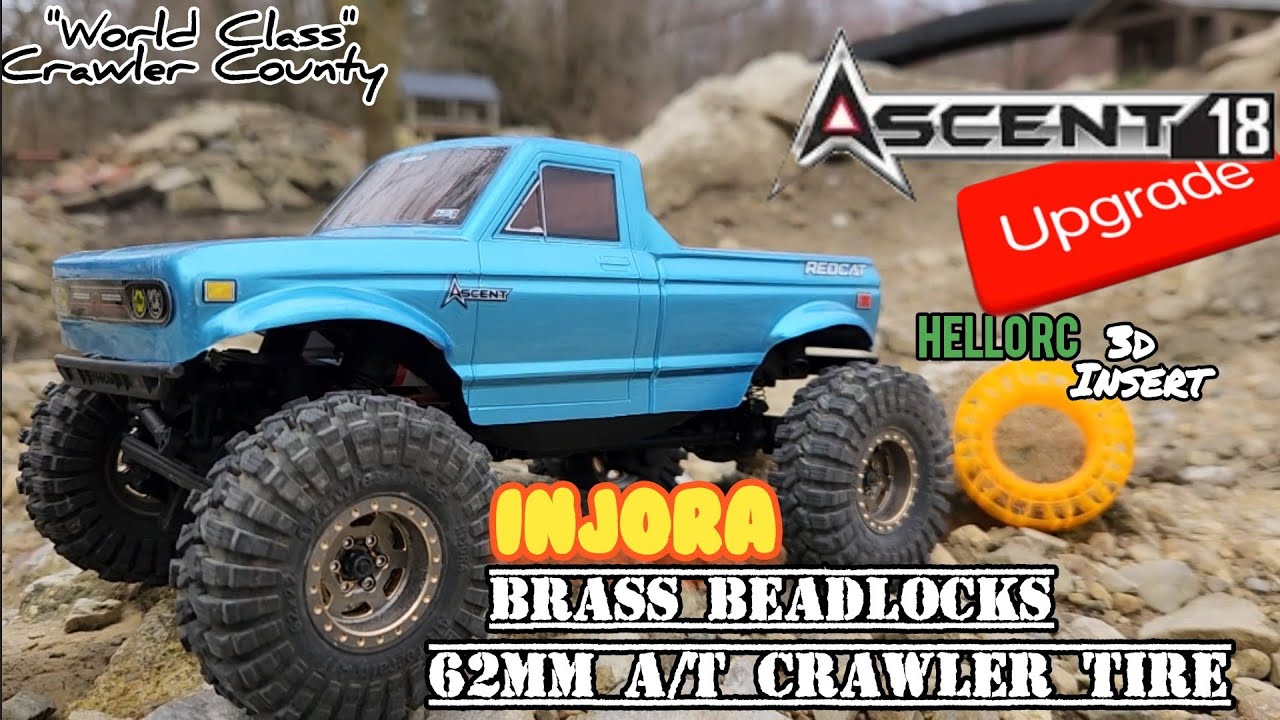 BIG performance with just a few inexpensive upgrades. Redcat Ascent 18 with injora beadlocks, tires