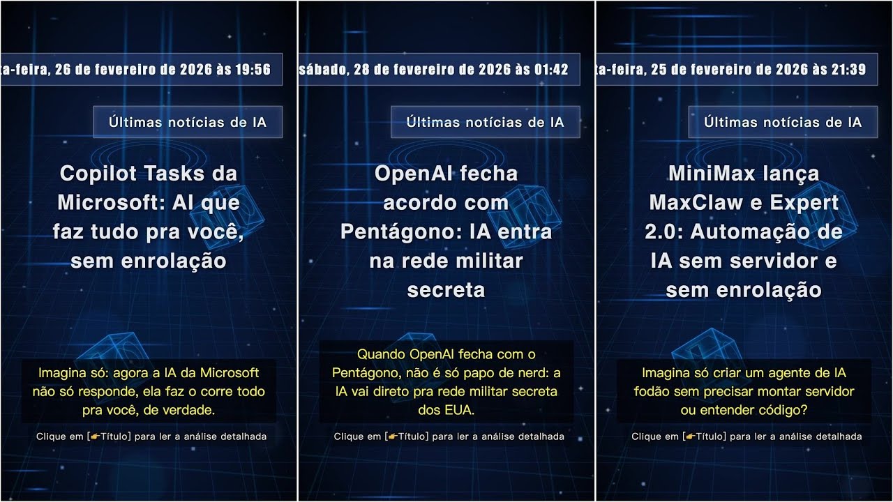 Notícias de Tecnologia IA: domingo, 1 de março de 2026 às 04:21 #QixNewsAI