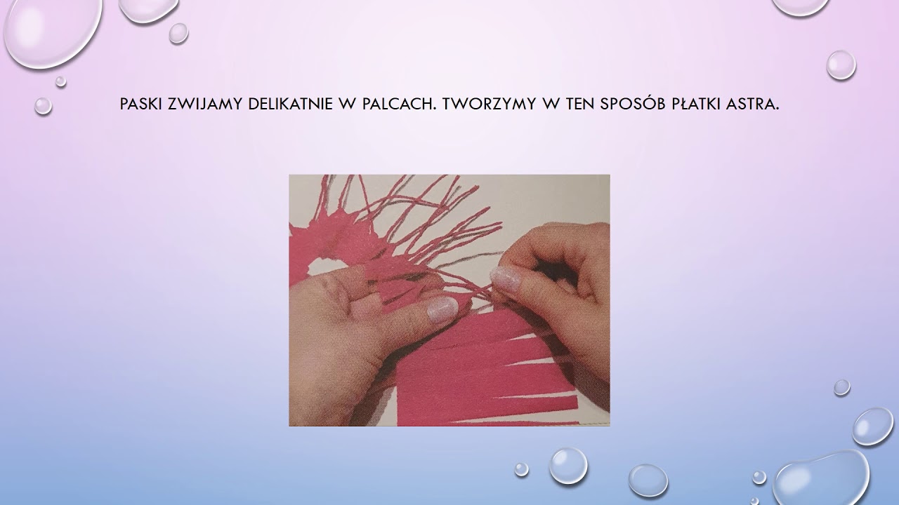 Zajęcia plastyczno -techniczne - KWIATY Z BIBUŁY ( ASTER)