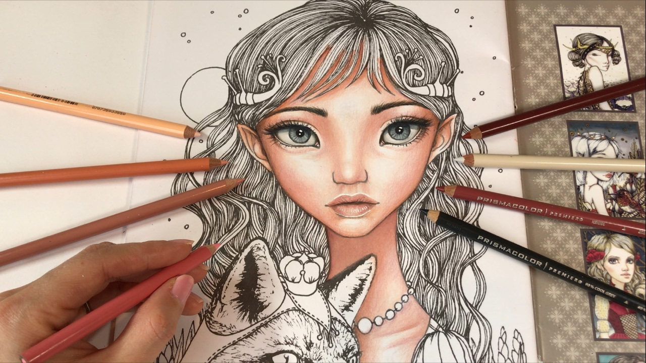 SKIN DRAWING WITH COLORED PENCILS | Princess Phoebe - Part 1