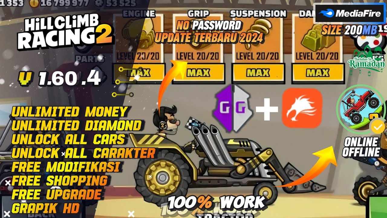 Hill Climb Racing 2 MOD APK v1.62.3 Terbaru 2024 Unlimited Money