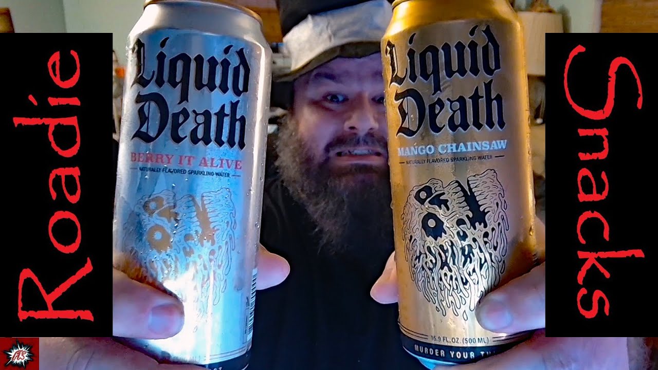 Roadie Snacks Liquid Death Berry It Alive & Mango Chainsaw