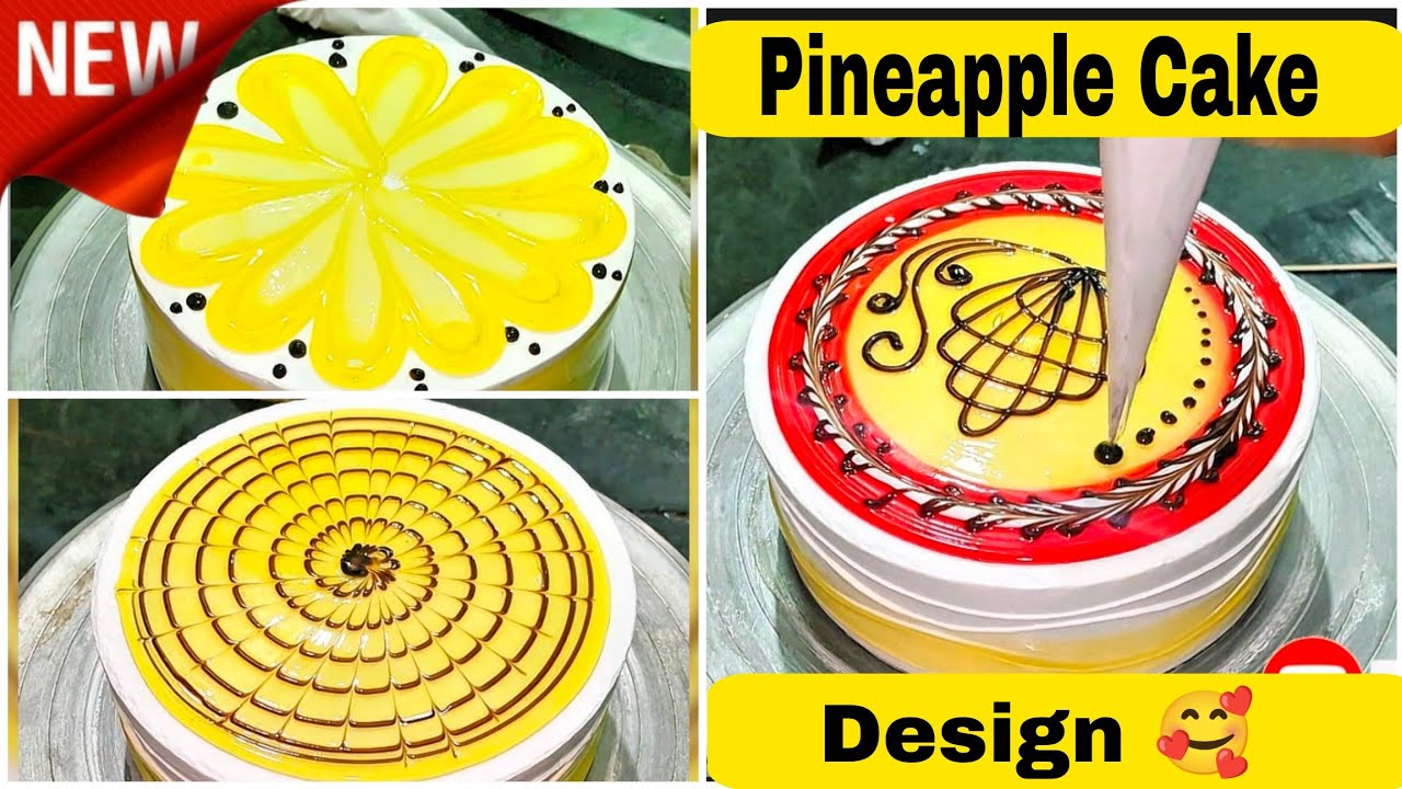 🥰Pineapple Cake Decorating ideas | 😋Pineapple Cake Design | Ansari Cake Chef | Pineapple Cake 🥳