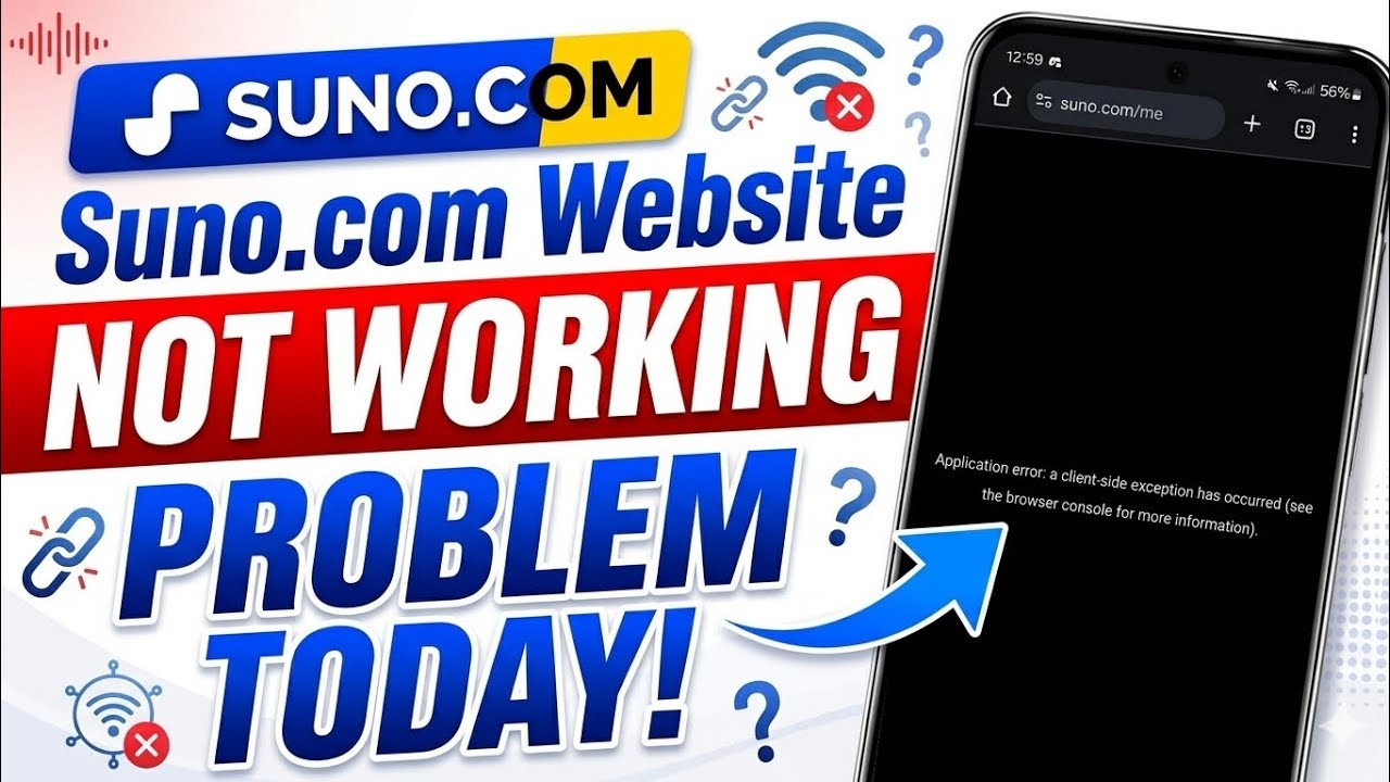 Suno AI Website Not Working Problem Today || Suno AI Application Error Problem Today Fix