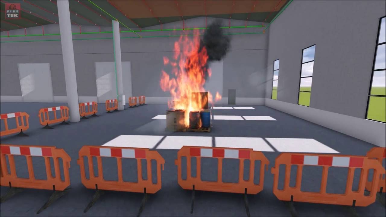 FIRETEK_Sprinkler and fire hose system animation