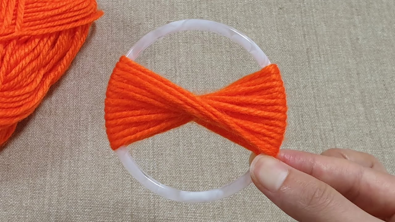 Amazing Woolen Flower Ideas with Bangle - Hand Embroidery Flowers Design - Easy Trick - Sewing Hack