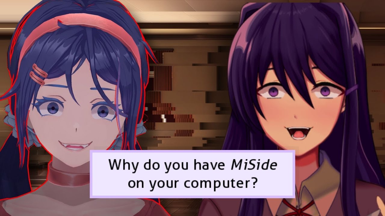 Yandere Yuri reacts to MiSide on my computer... | Just Yuri: A DDLC Mod