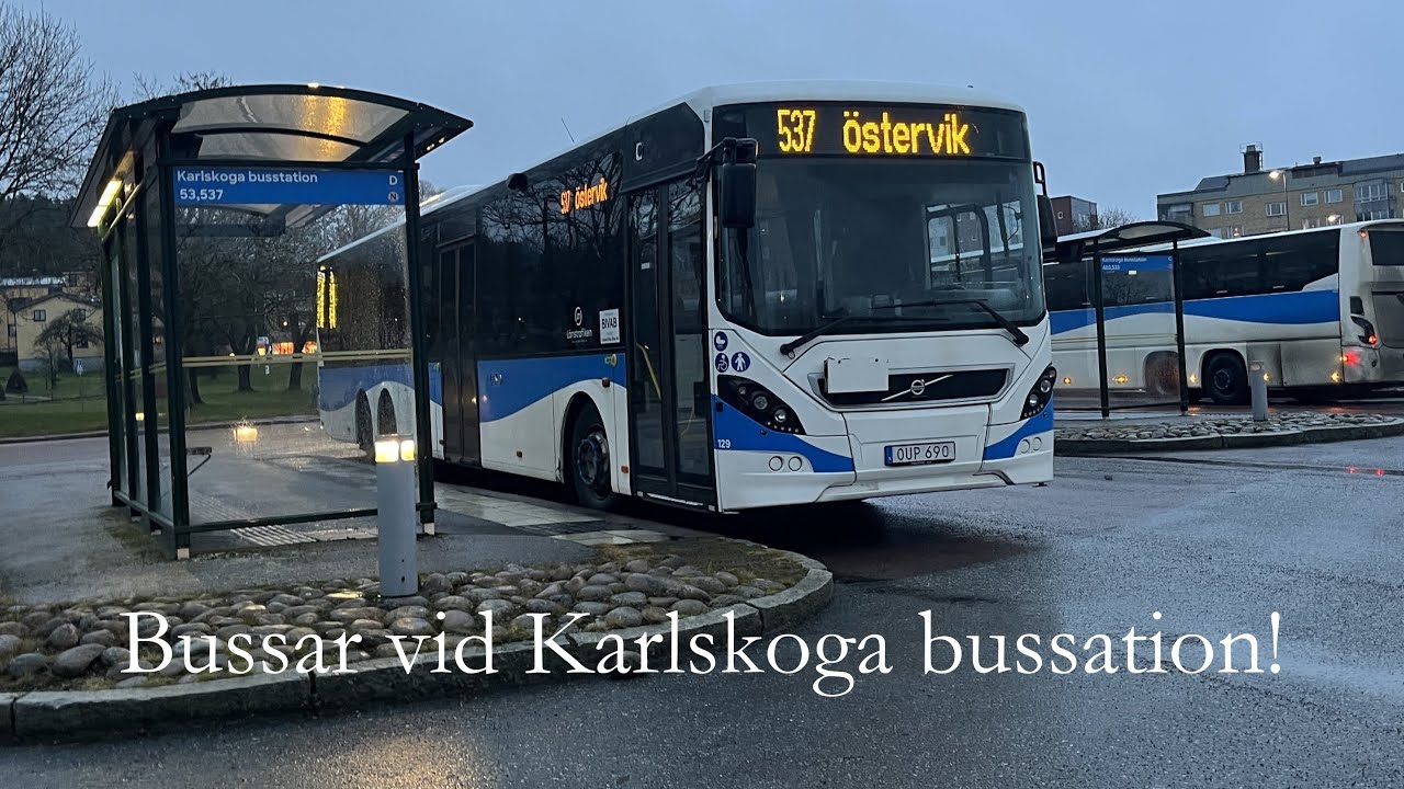 Bussar vid Karlskoga busstation
