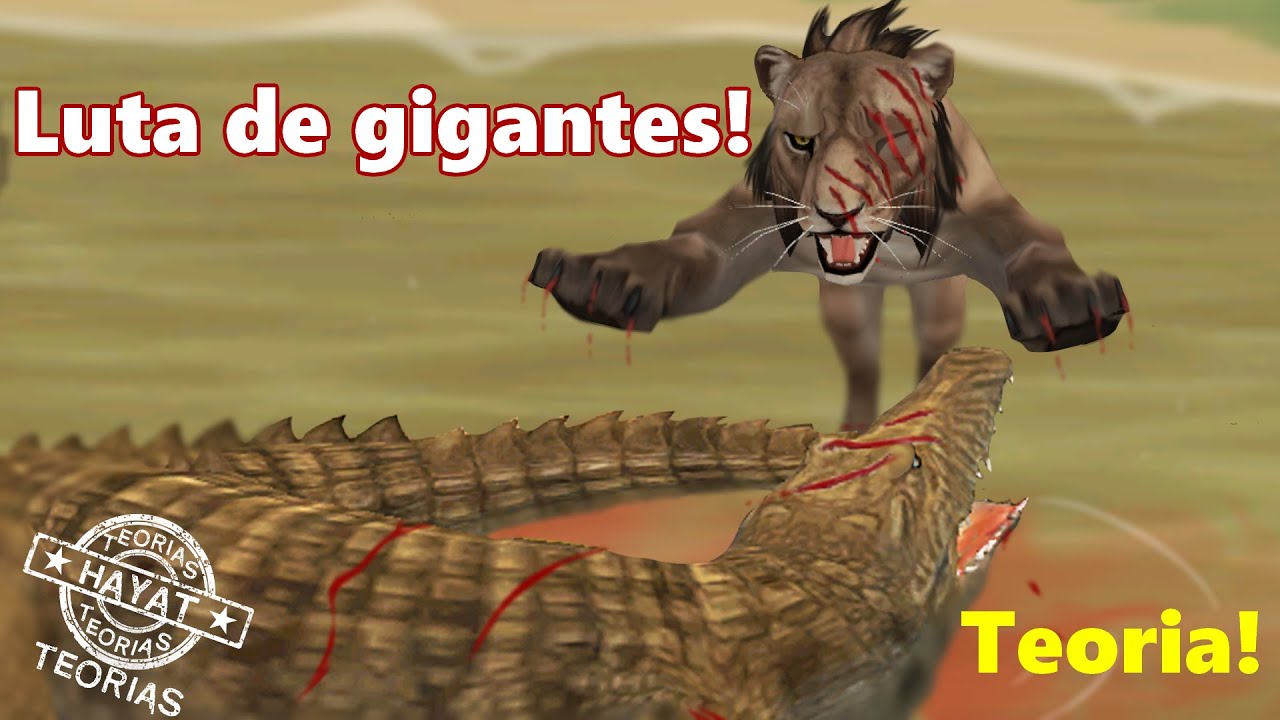 Crocodilo Voraz e Leão Horripilante Disputaram Território?!  Teoria WildCraft História de Boss