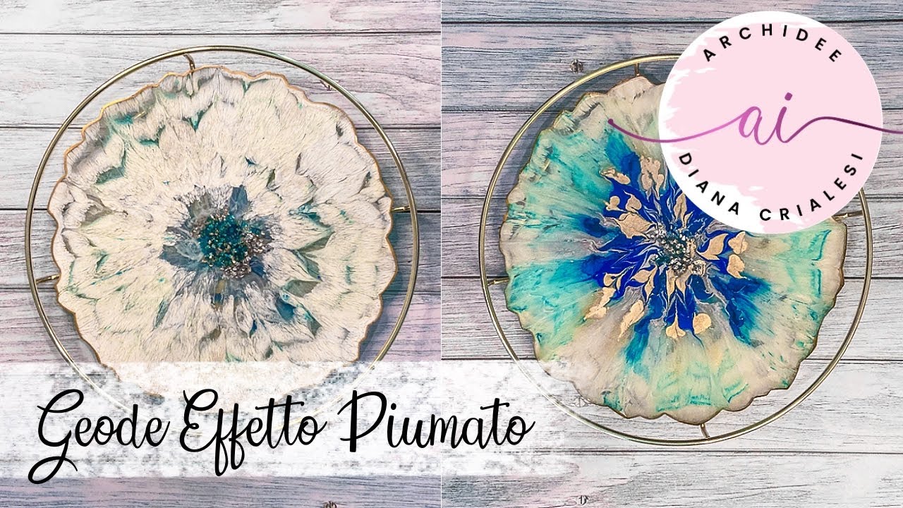 Geode Effetto Piumato | Tutorial Resina Epossidica  #epoxy
