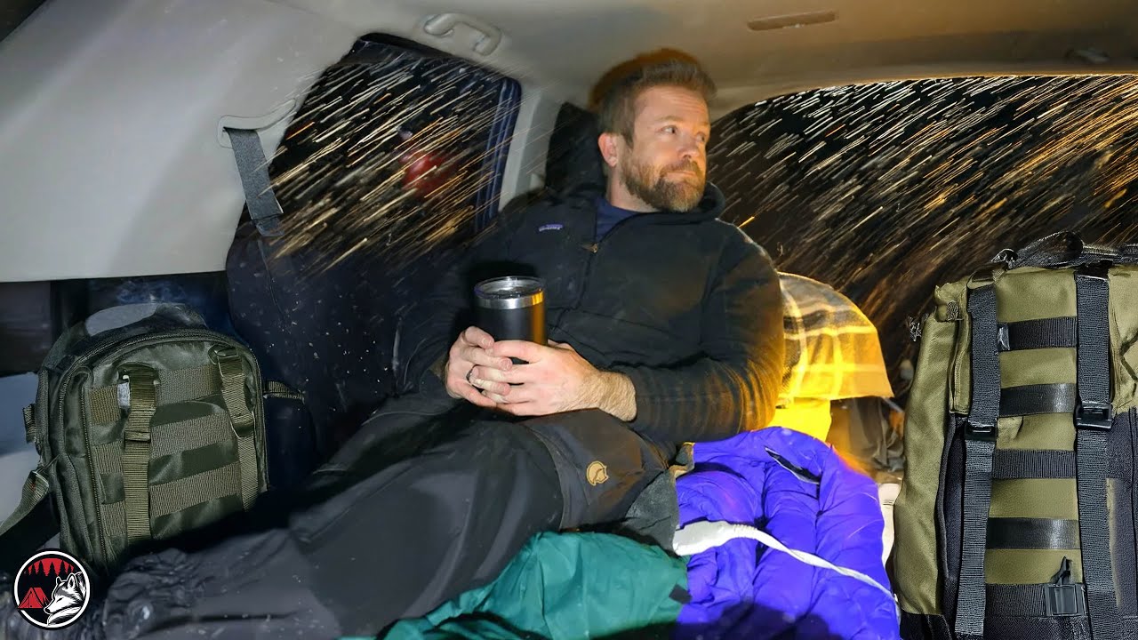 Rain Camping in the Remote Forest in my 4x4 Toyota