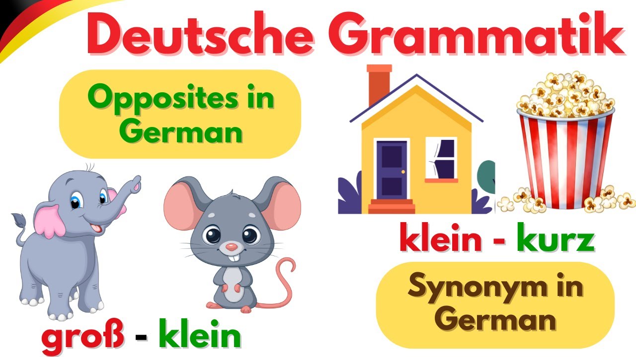 Learn German Opposites & Synonyms 🇩🇪✨ | A1&ndash;A2 Wortschatz leicht erkl&auml;rt 📖