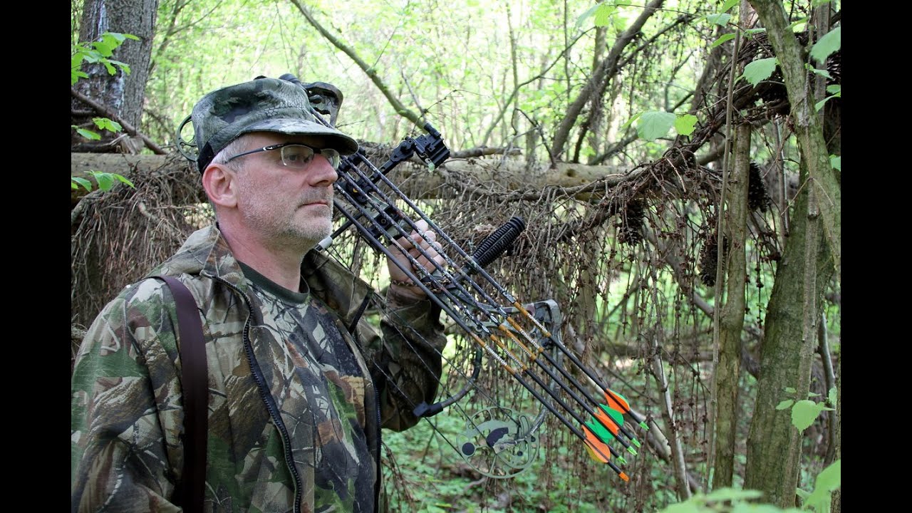 Bear Archery - Охота с блочным луком на зайца с 50 метров, стрельба с огибанием препятствия
