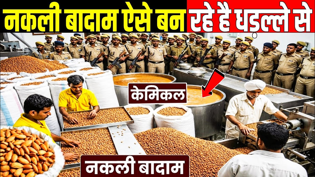 सर्दीयो मे नकली बादाम कैसे बनाया जा रहा है,धड़ल्ले से ! Shocking Fake Almonds Making Process Exposed