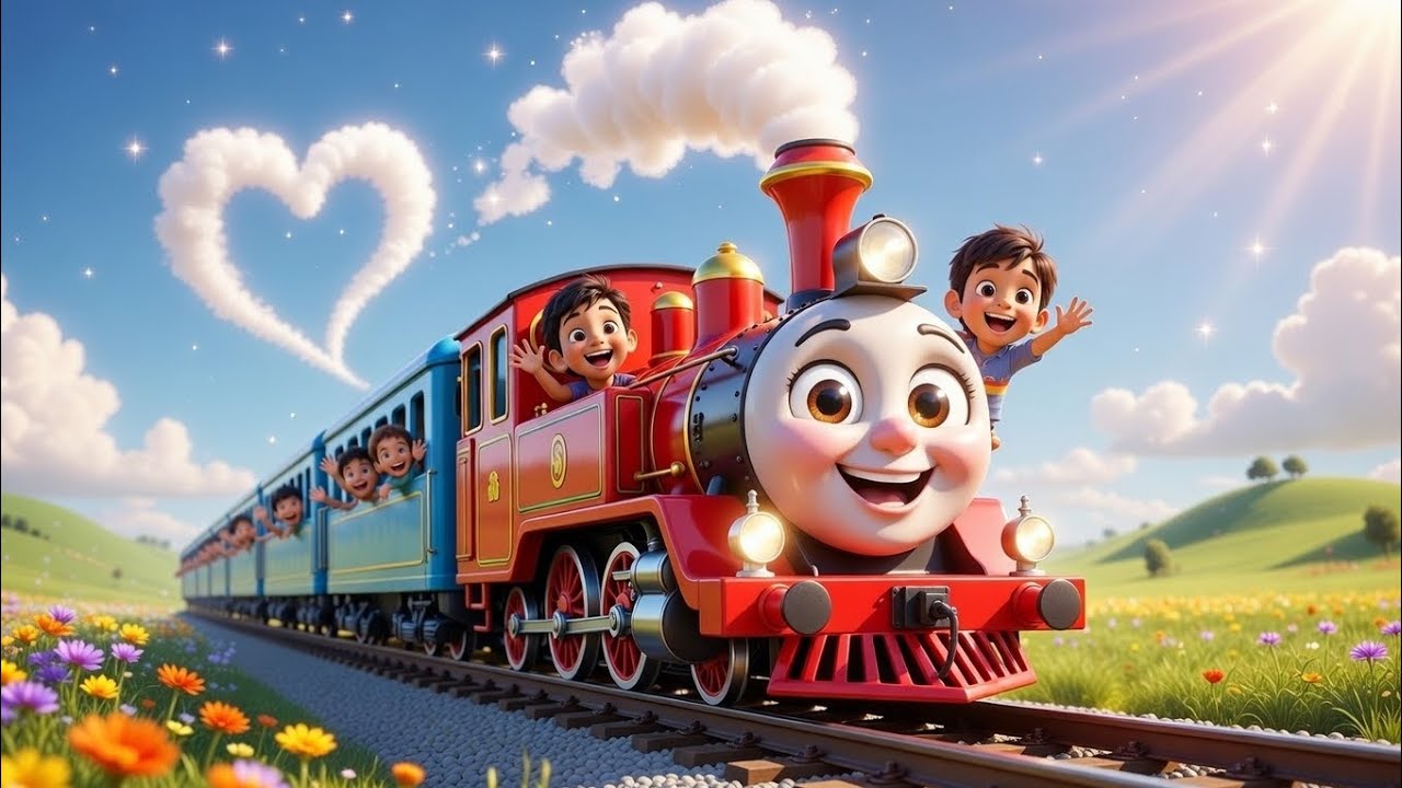 गाड़ी आई छुक छुक 🚂 | Fun Train Song | 3D Hindi Nursery Rhymes for Kid #babysongs #toddlersongs 
