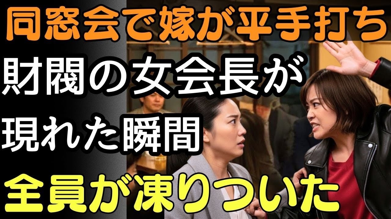 同窓会で平手打ちされた嫁…しかし“財閥の女会長”が現れた瞬間、全員が凍りついた  人生の教訓