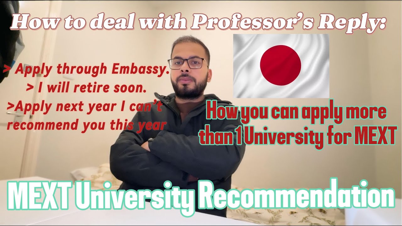 How to deal with Professor's Reply| MEXT University Recommendation| Hindi/Urdu| AwaisVlogs