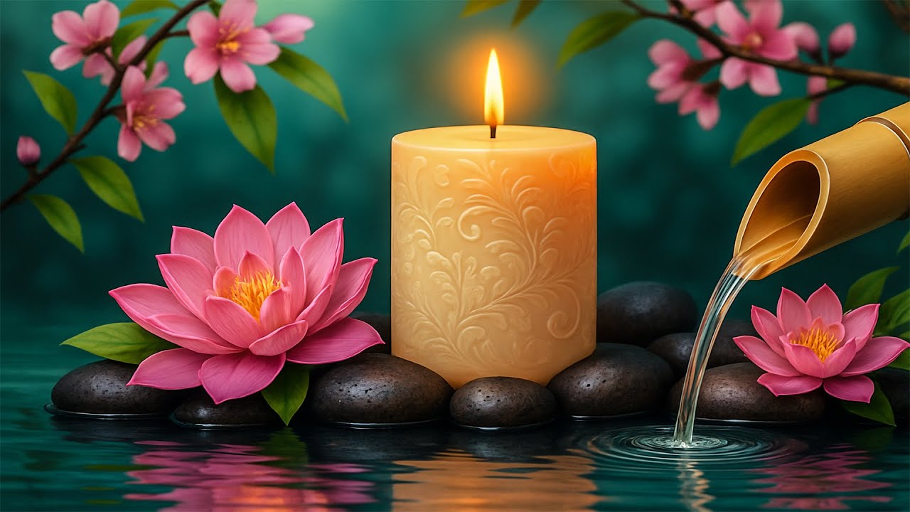 Serene Piano & Bamboo Water Sounds for Deep Sleep & Calm Meditatio