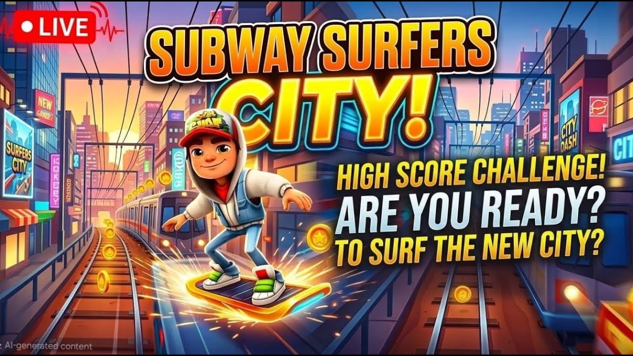 NEW Subway Surfers City Gameplay LIVE 🚄 Can We Beat High Score?