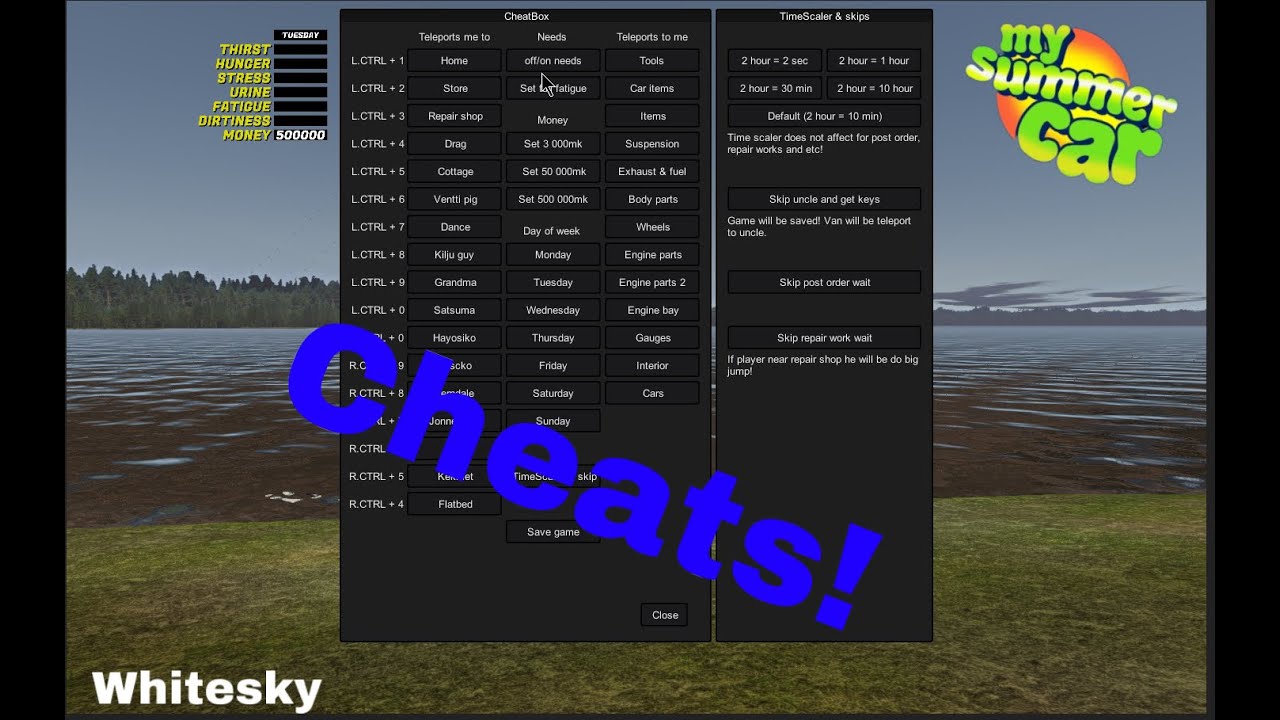 MY SUMMER CAR I CHEATS I CHEATBOX I INSTALL
