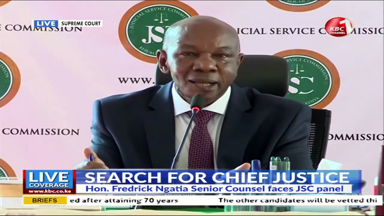 JSC Interviews for Chief Justice Position: Fred Ngatia